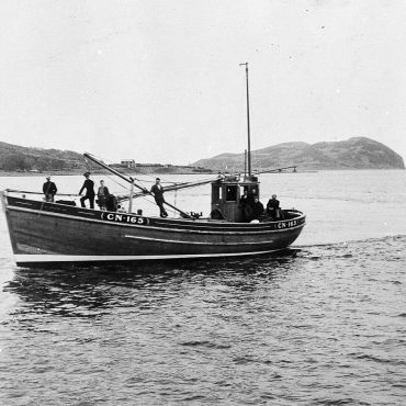 Ringnetter 'Fiona', CN165, after launch, Campbeltown, 1949. Around 1967, she was renamed 'Stella Maris II', for the Meenan family, and was sold c. 1975-1976.