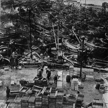 West coast ringnetters in harbour, Anstruther, 1930s.