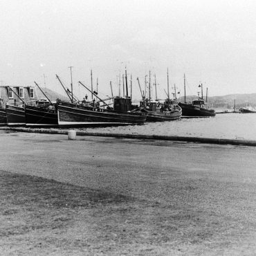 Ringnetters, Campbeltown. One of the boats pictured is 'Moira', CN33, built by Walter Reekies of St Monans. She later became 'Janese Watt', LK439, WK439 then 'Flame Lily', UL173.
