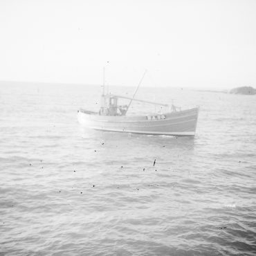Dual purpose ringnetter and seiner, 'Girl Anne', BA80, St Monans, 1949. She was built by J. N. Miller, St Monans, for West Coast owners. She was 39ft 9" long and weighed 14 tons. She is possible pictured here on her boat trials.
