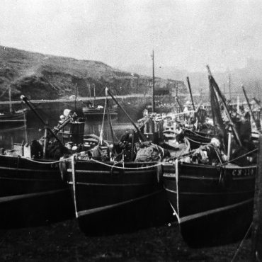 Ringnetters in harbour, Peel, Isle of Man, c.1948