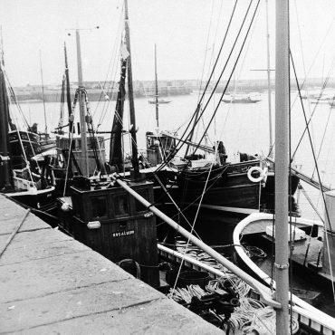 Scottish ringnetters in harbour, Howth, 1950s