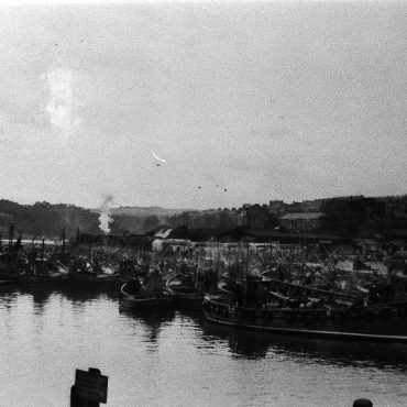 Ringnetters in harbour, Whitby, 1948