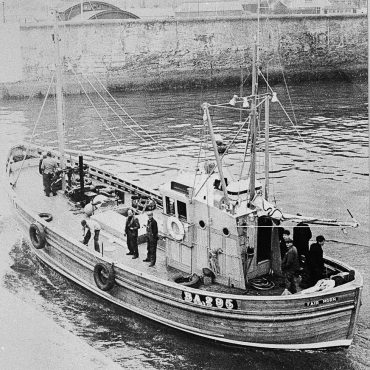 Fair Morn BA295, in harbour, Buckie, 1966