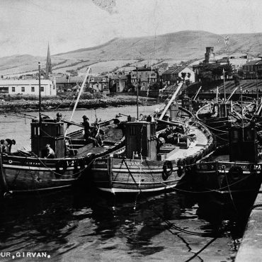 Postcard entitled 'The Harbour, Girvan', c.1949