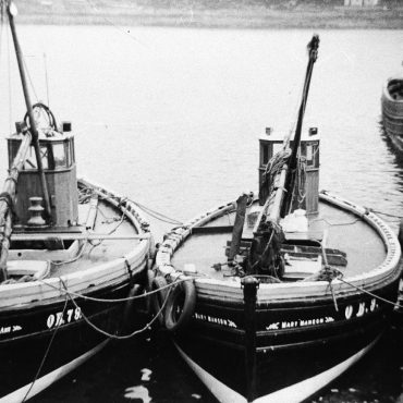 Margaret Ann OB79 and Mary Manson OB9, in harbour, Mallaig, c.1933